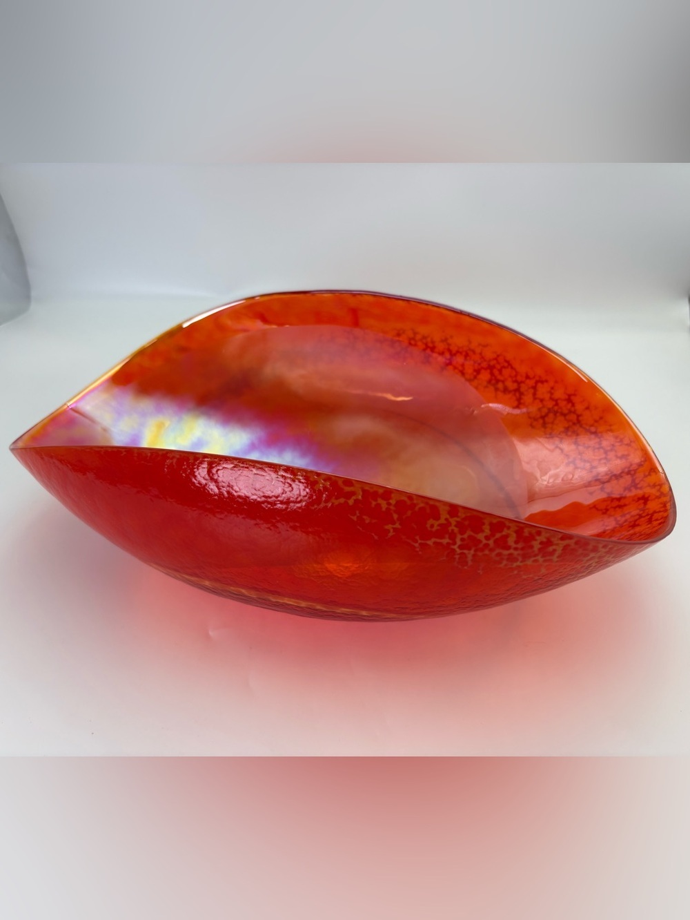 Large Murano Glass Sunset Bowl Crate & Barrel - Made in Italy - Picture 3 of 16